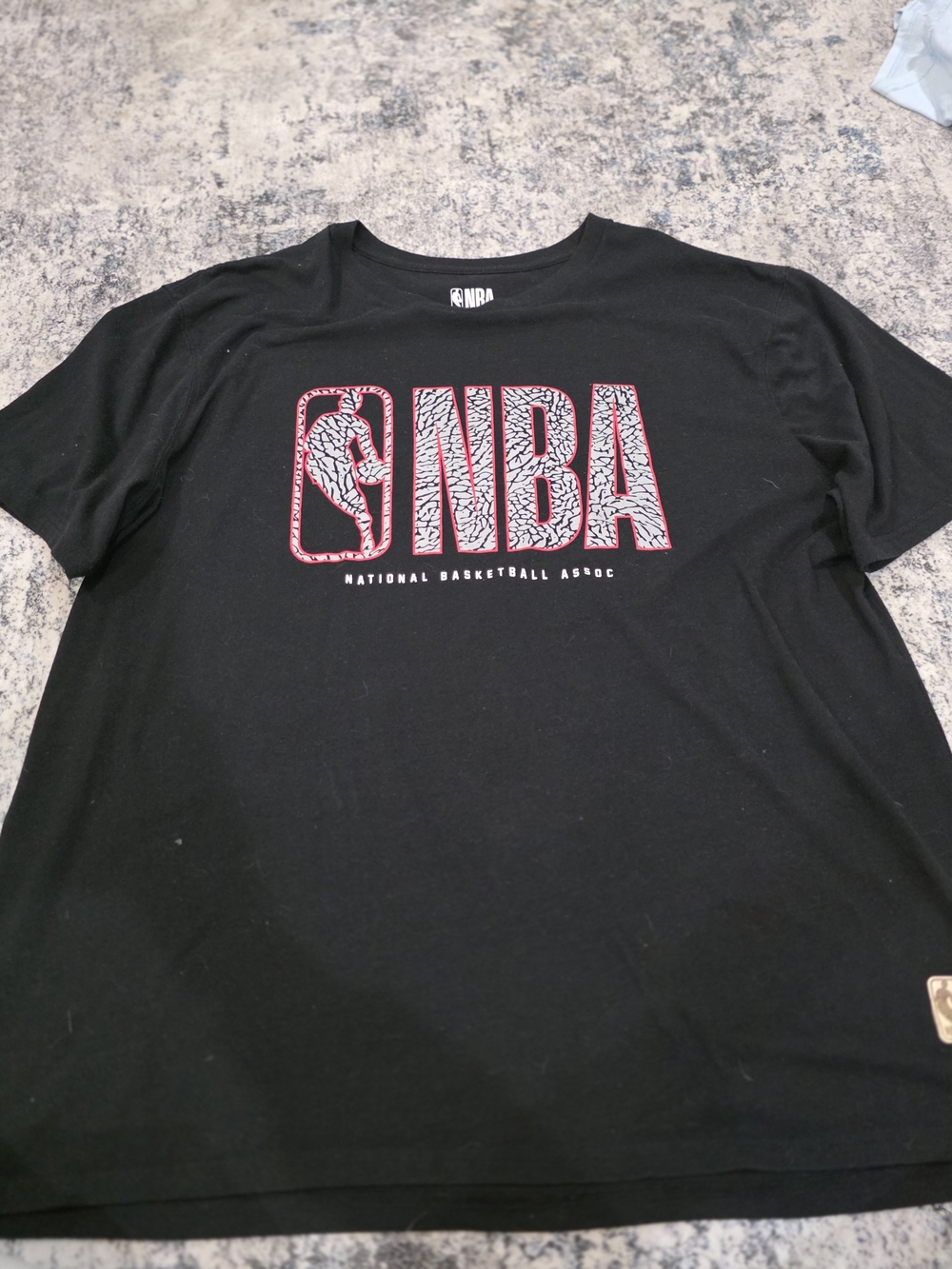 NBA Black T-Shirt with Red White Logo